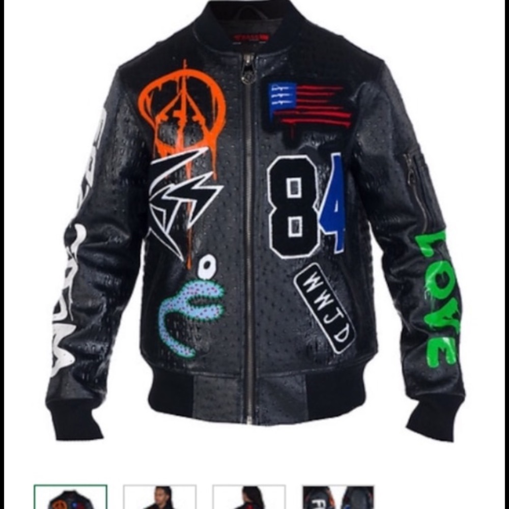 Brand New Leather Bomber Jacket By Ron Bass - Gem